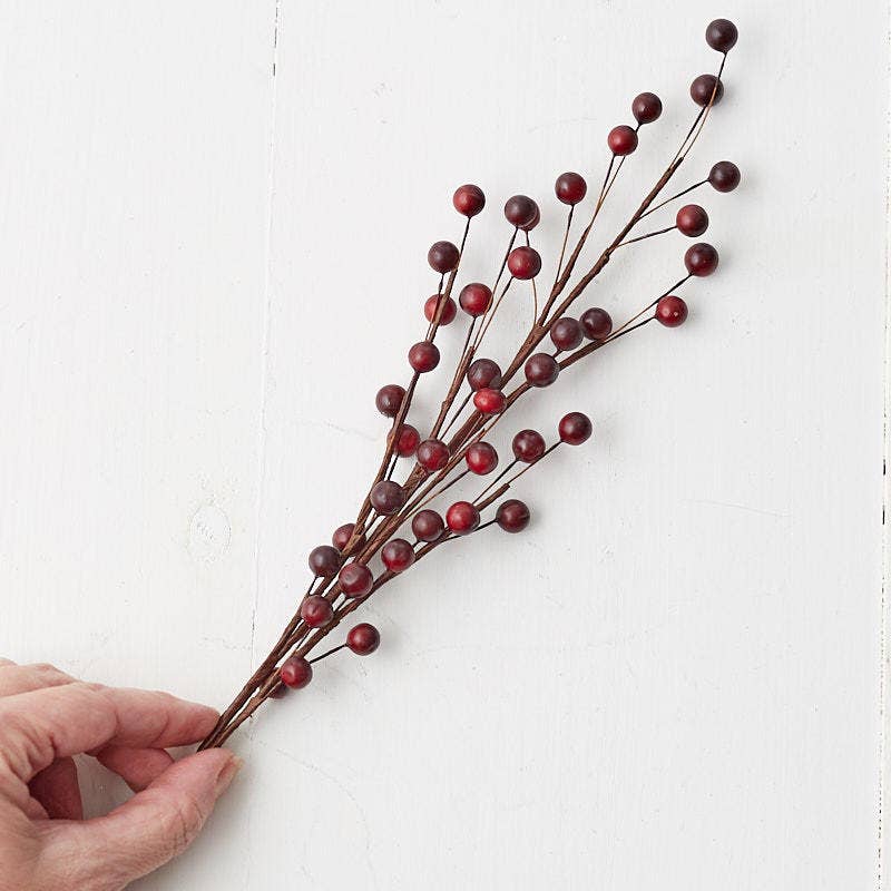 Factory Direct Craft - Wholesale Artificial Flowers - 17"  Dark Burgundy Artificial Berry Spray 4