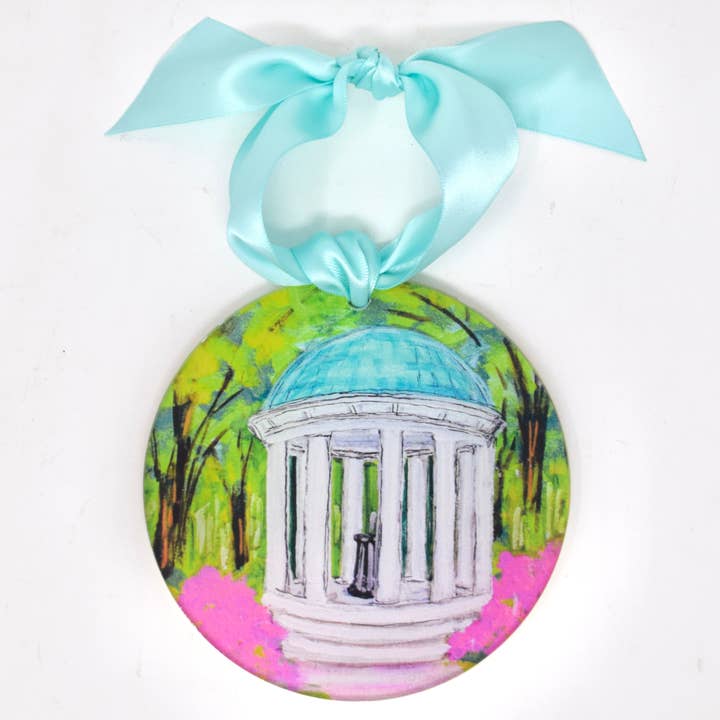UNC Landmark Acrylic Disc Ornament for wholesale by HAVE MERCY LLC