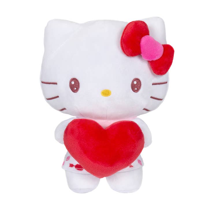 Valentine's - Sanrio - 9.5" Hello Kitty Heart Holding Plush for wholesale by Fiesta Toys