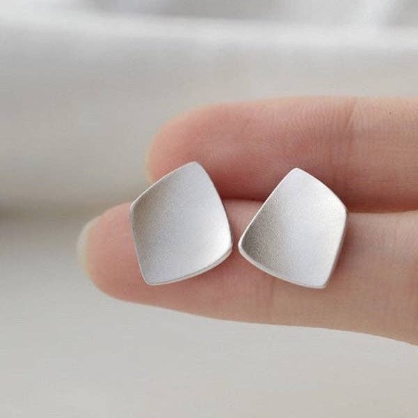 Geometric Rhombus Surface Ear Studs for wholesale by LanLivia