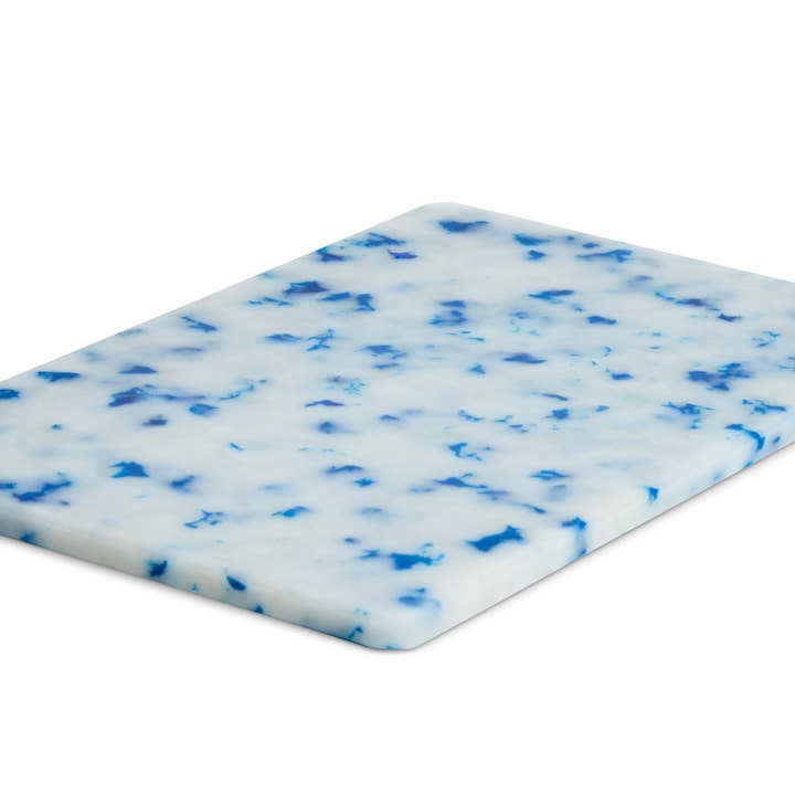 Core Home - Vente Planche à découper - Planche à découper en plastique recyclé, petits confettis bleus