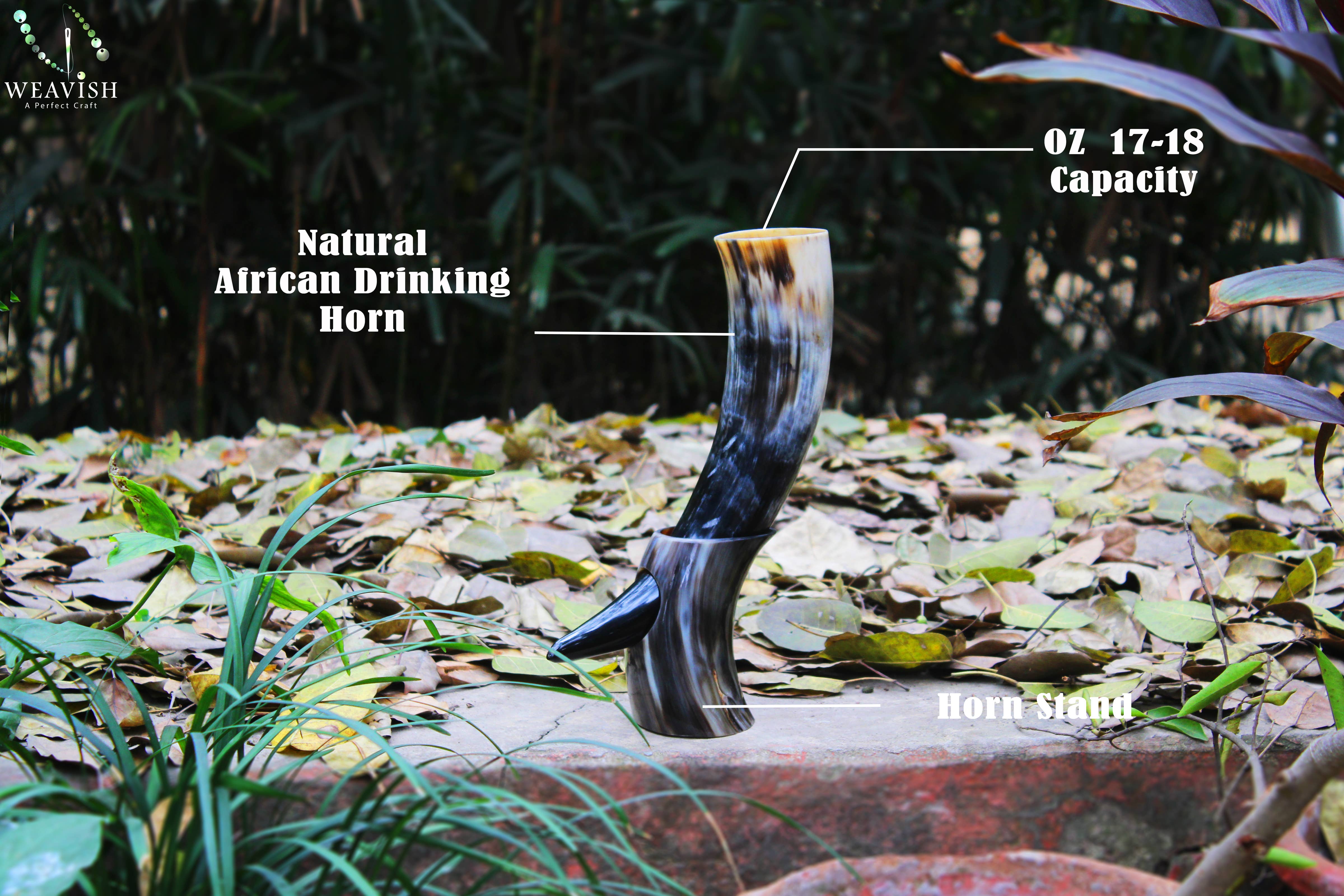 KANGURAH - Wholesale Drinking Glass/Cup - Viking Drinking Horn with Stand , Groomsmen's gift2