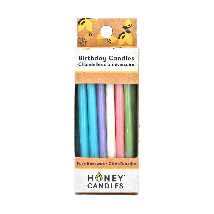 Honey Candles - Wholesale Cake Candle - Beeswax Birthday Candles - Pastel1