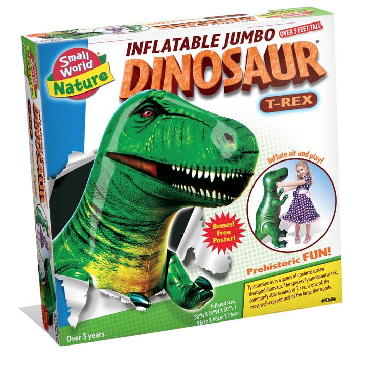 Small World Toys - Vente Jouet gonflable – enfant et bébé - Dinosaure gonflable ! T-Rex 43 po