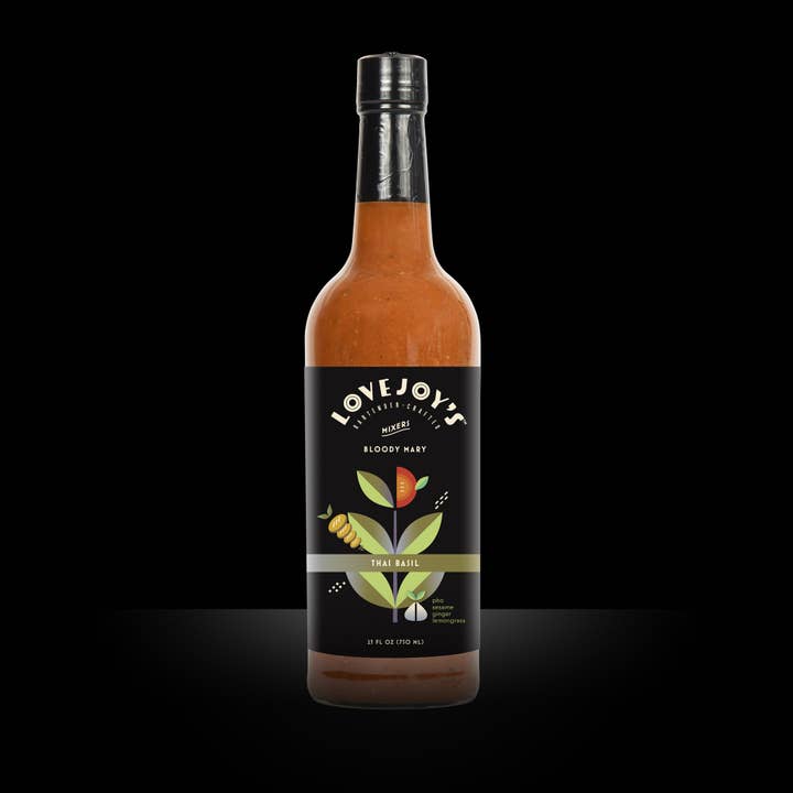 Thai Basil Bloody Mary Mix (25oz) for wholesale by Lovejoy's Bloody Mary Mix