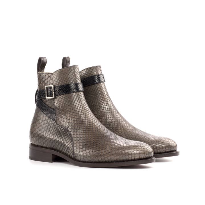 Rohan Exotic Python Jodhpur Boot in Grey / Black / Dk Brown for wholesale on Faire