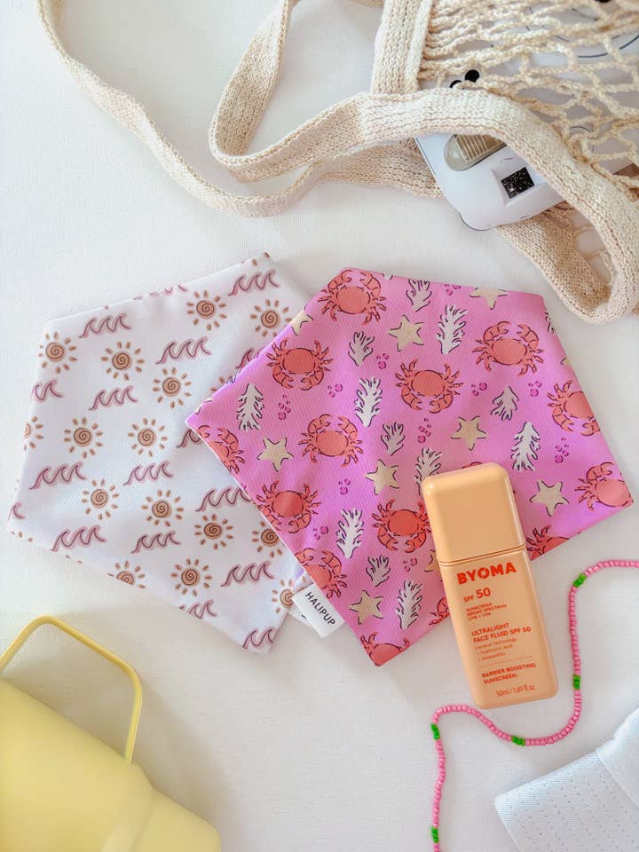 Under the Sea Reversible Dog Bandana for wholesale by Halipup