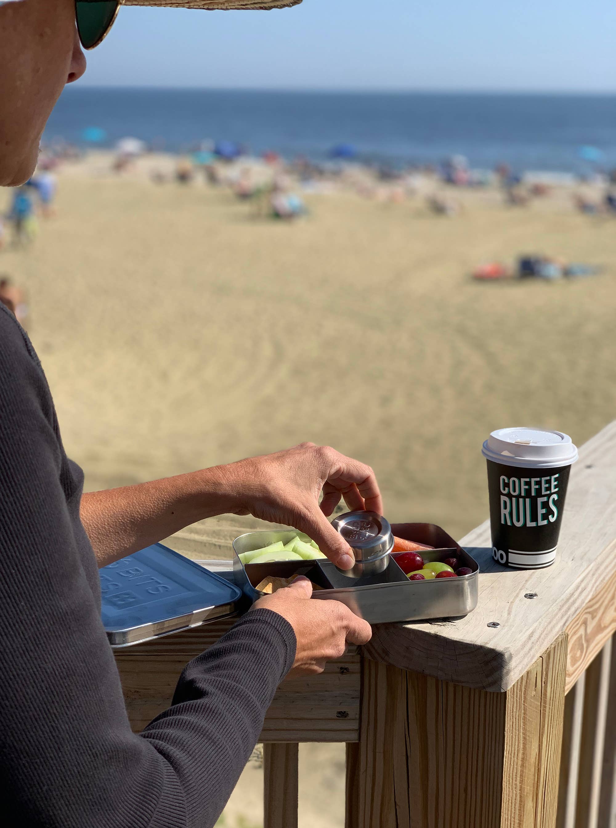 Fox Run Brands - Vendita all'ingrosso Cestino/borsa pranzo - Bambini - Contenitore Bento in acciaio inox Bits Kits, 15,8 x 21 cm3