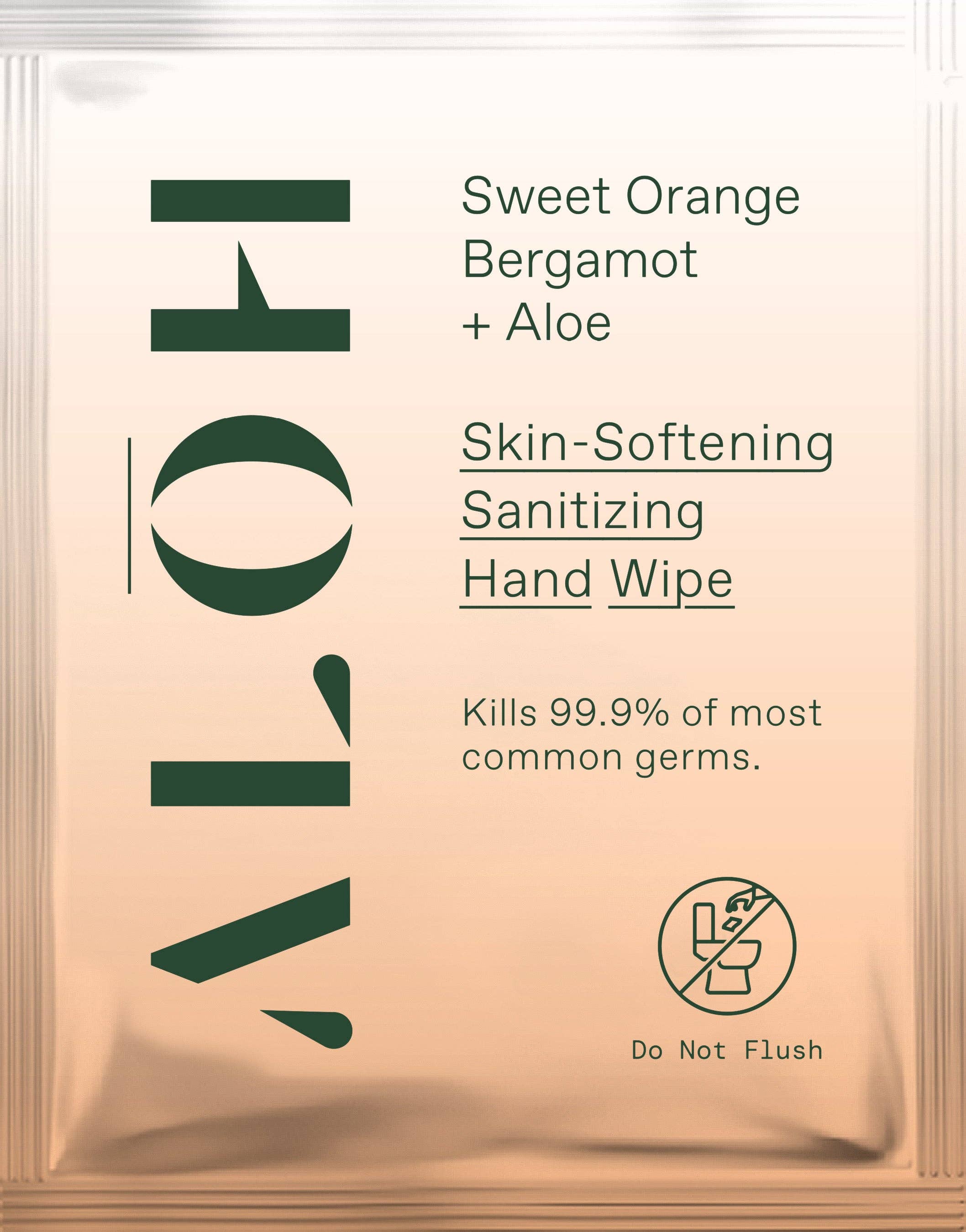 ALŌH - Wholesale Hand Sanitizer - Sweet Orange Bergamot + Aloe Individually Wrapped Sanitizing Hand Wipes1