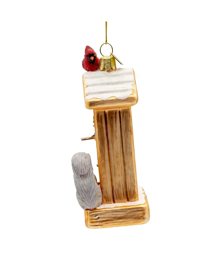 Kurt S. Adler, Inc. - Vente Objets de décoration - Ornement de mangeoire à oiseaux en verre Noble Gems de 5"3