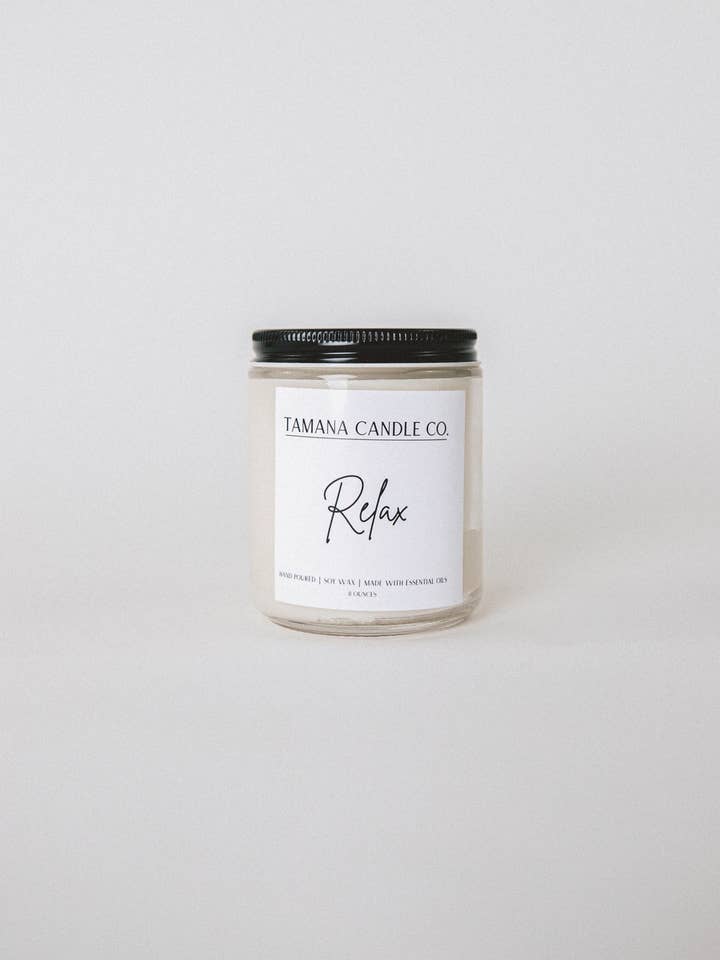 Relax de 8 onzas para venta al por mayor de Tamana Candle Co.