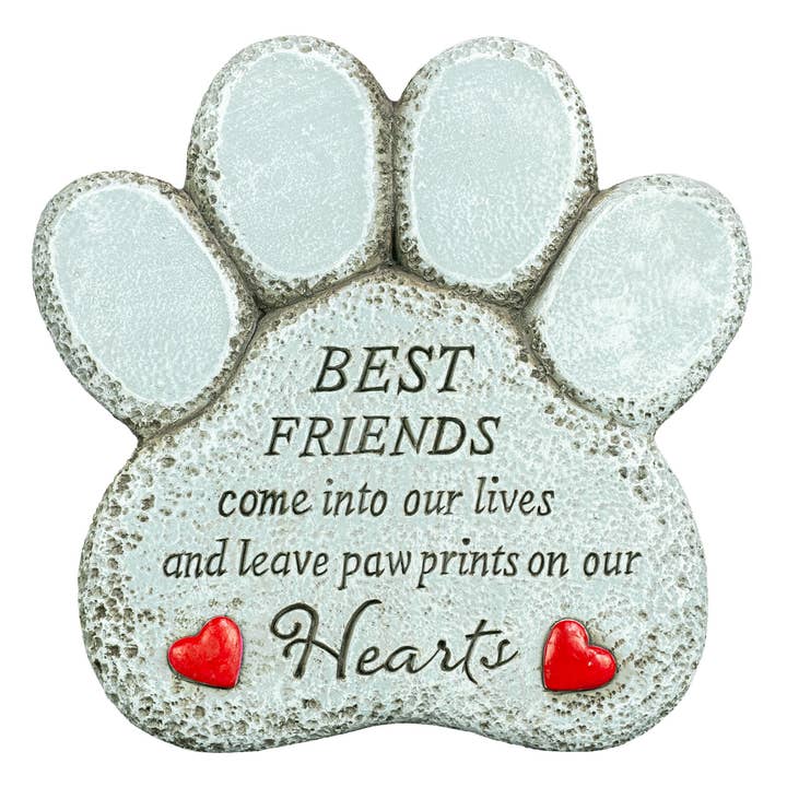 Pet Best Friends Paw Print Stepping Stone for wholesale by Hanna's Handiworks