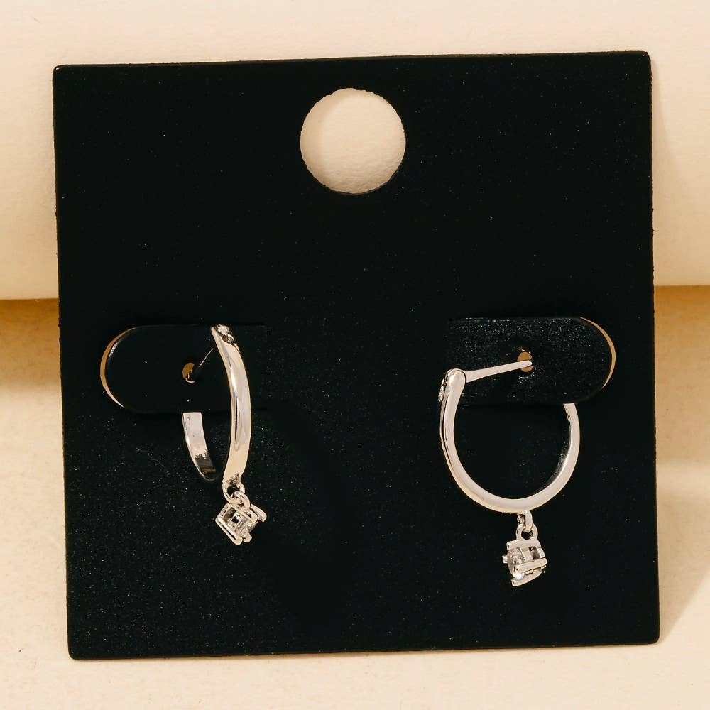 Anarchy Street - Wholesale Hoop Earrings - Mini Rhinestone Stud Latch Hoop Earrings3