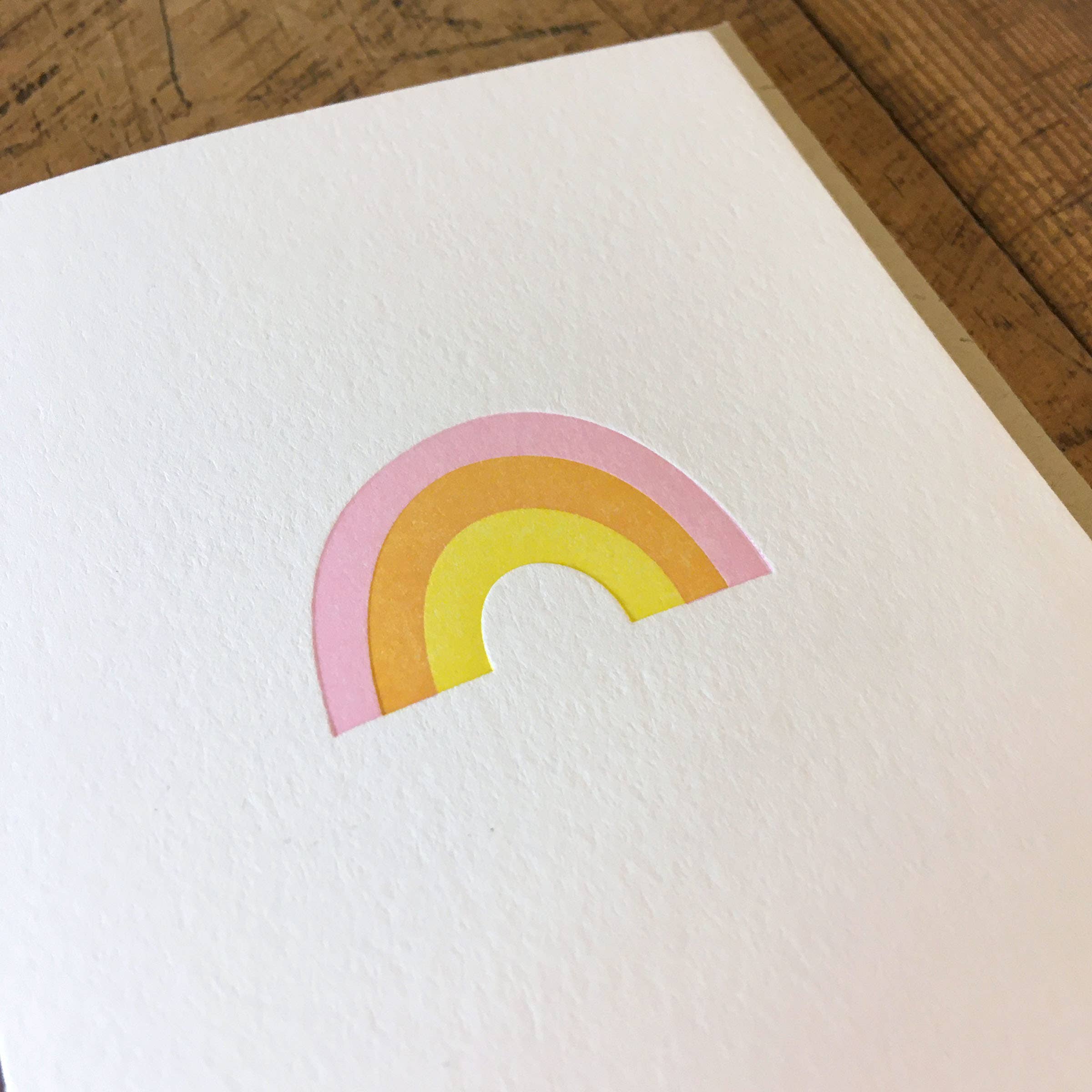 Green Bird Press - Wholesale Everyday Greeting Card - Rainbow Letterpress Card2