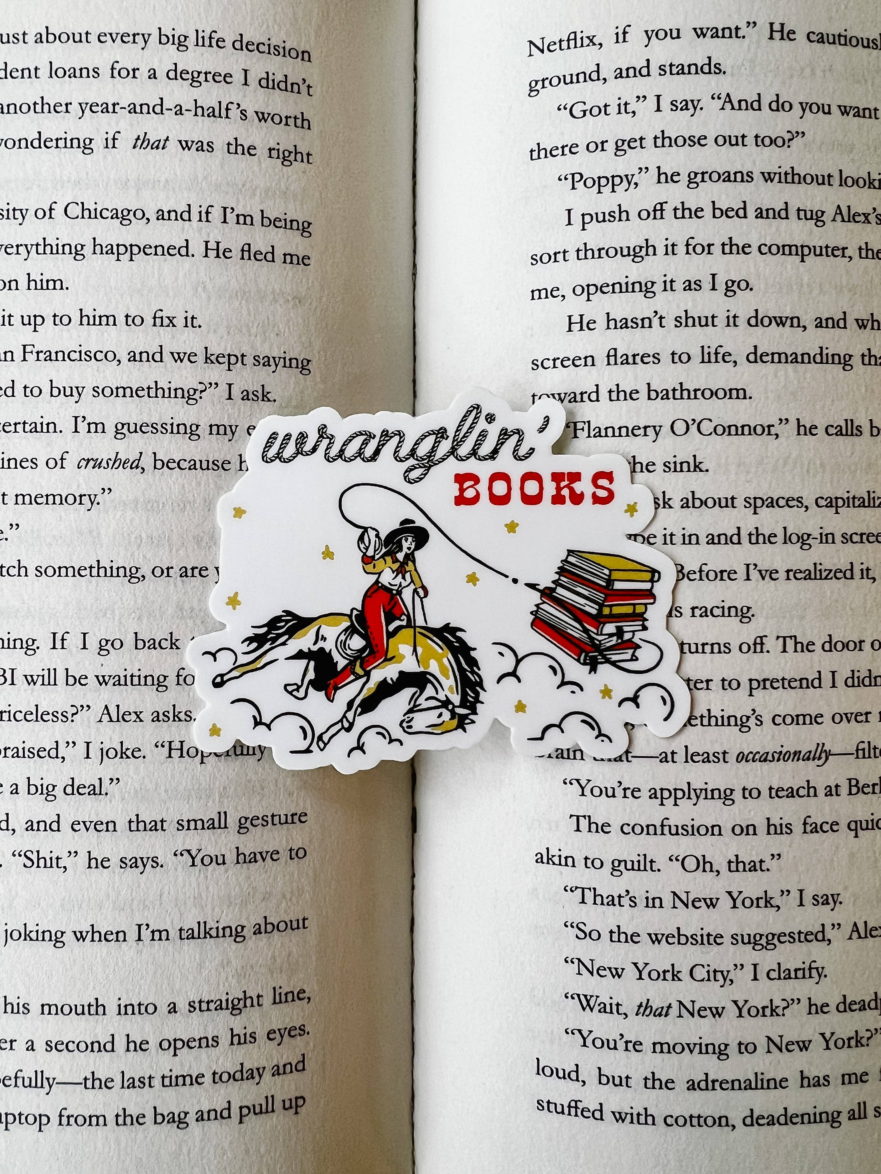 Inkwell Threads - Wholesale Sticker - Wranglin' Books Sticker