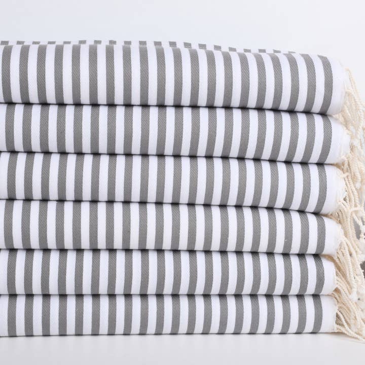 Organic Turkish Towels - Wholesale Wash Cloth - Organic Washcloth, Spa Washcloth, Gray Peshkir2