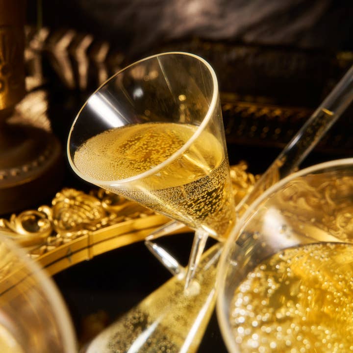 The Wine Savant / Khen Glassware - Wholesale Champagne Flute - Champagne Shooter, Unbreakable Acrylic, Set of 4