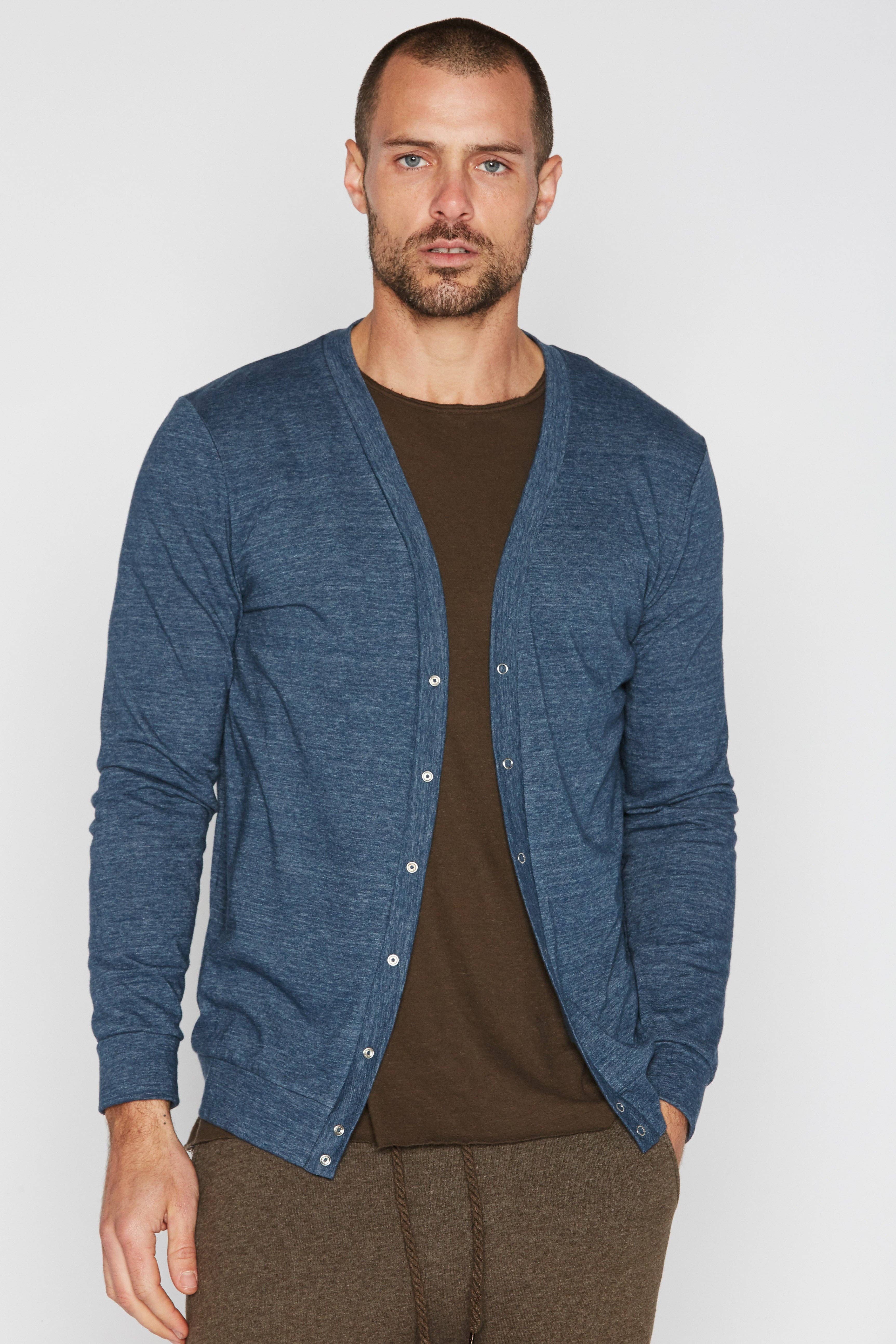 Mika Jaymes - Wholesale Cardigan - Men's - Men's Tri-Blend Cardigan Sweater20