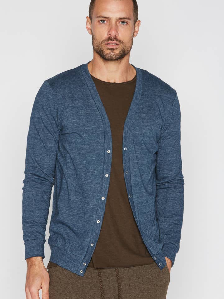 Mika Jaymes - Wholesale Cardigan - Men's - Men's Tri-Blend Cardigan Sweater20