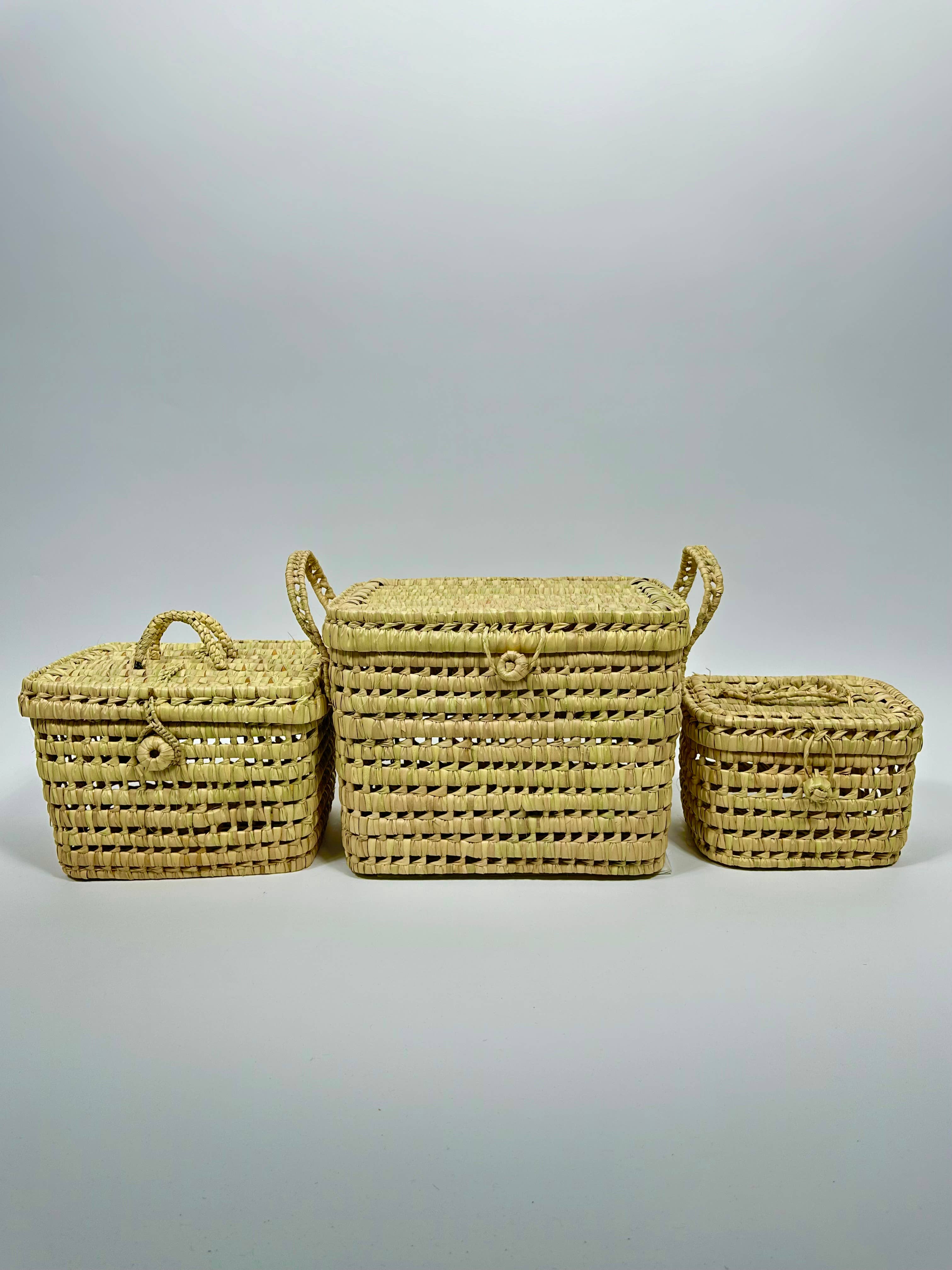 Mikwi – wholesale Korg – Set med liten WICKER STORAGE TRACK - KISTA OCH FÖRVARINGSKORG8