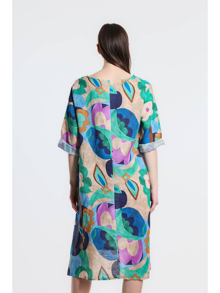 TINA Stephens Italy/Tees By Tina - Wholesale Dress - Women's - April Cloudscape Pocket Dress (DSS165C)