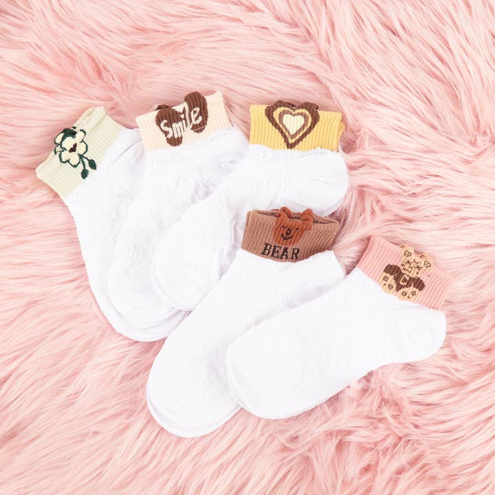 Cute Teddy Bear Colorful Women's Ankle Socks Set and other Purchase Wholesale teddy bear fabric. Free Returns & Net 60 Terms on Faire trending on Faire.