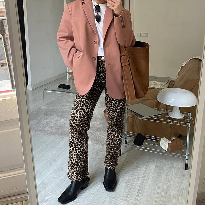 Leopard Print HighWaist WideLeg Pants Spring 2025 for wholesale on Faire13