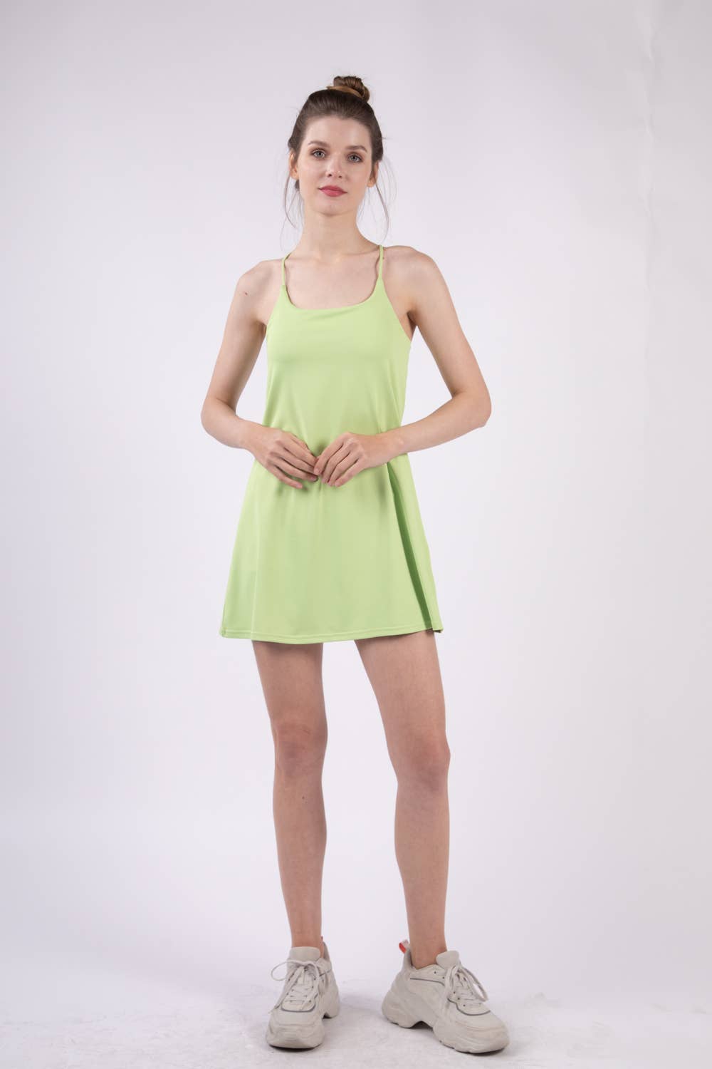 VERY J - Wholesale Athletic Dress - Women's - ND30840-Sleeveless Active Tennis Mini Dress4