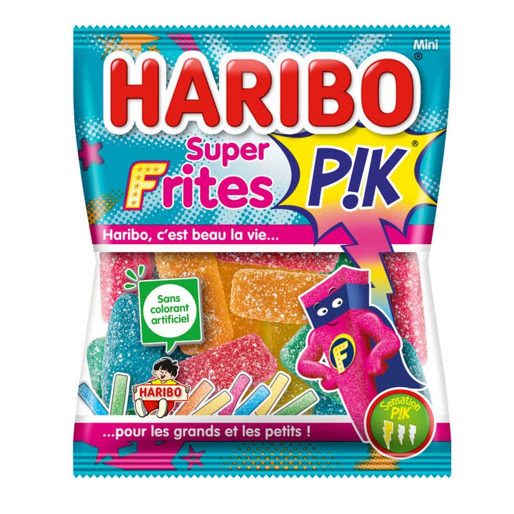 123bonbon - Wholesale Gummy - HARIBO French Fries - Box of 30 mini 40g ( 0.09 lb) bags1