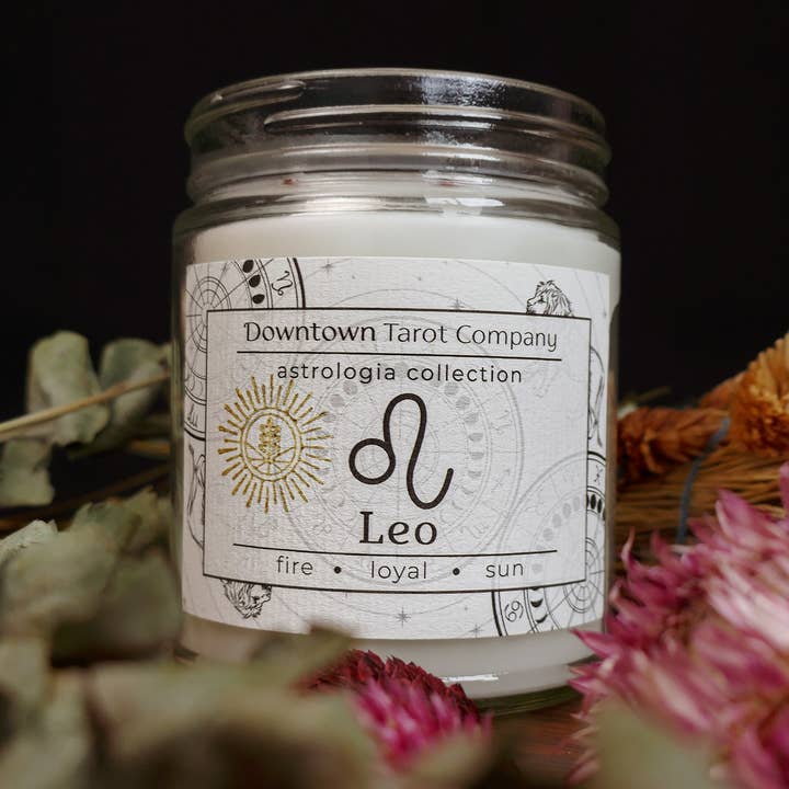 Downtown Tarot Company - Wholesale Jar/Filled Candle - Zodiac Candle - Leo0