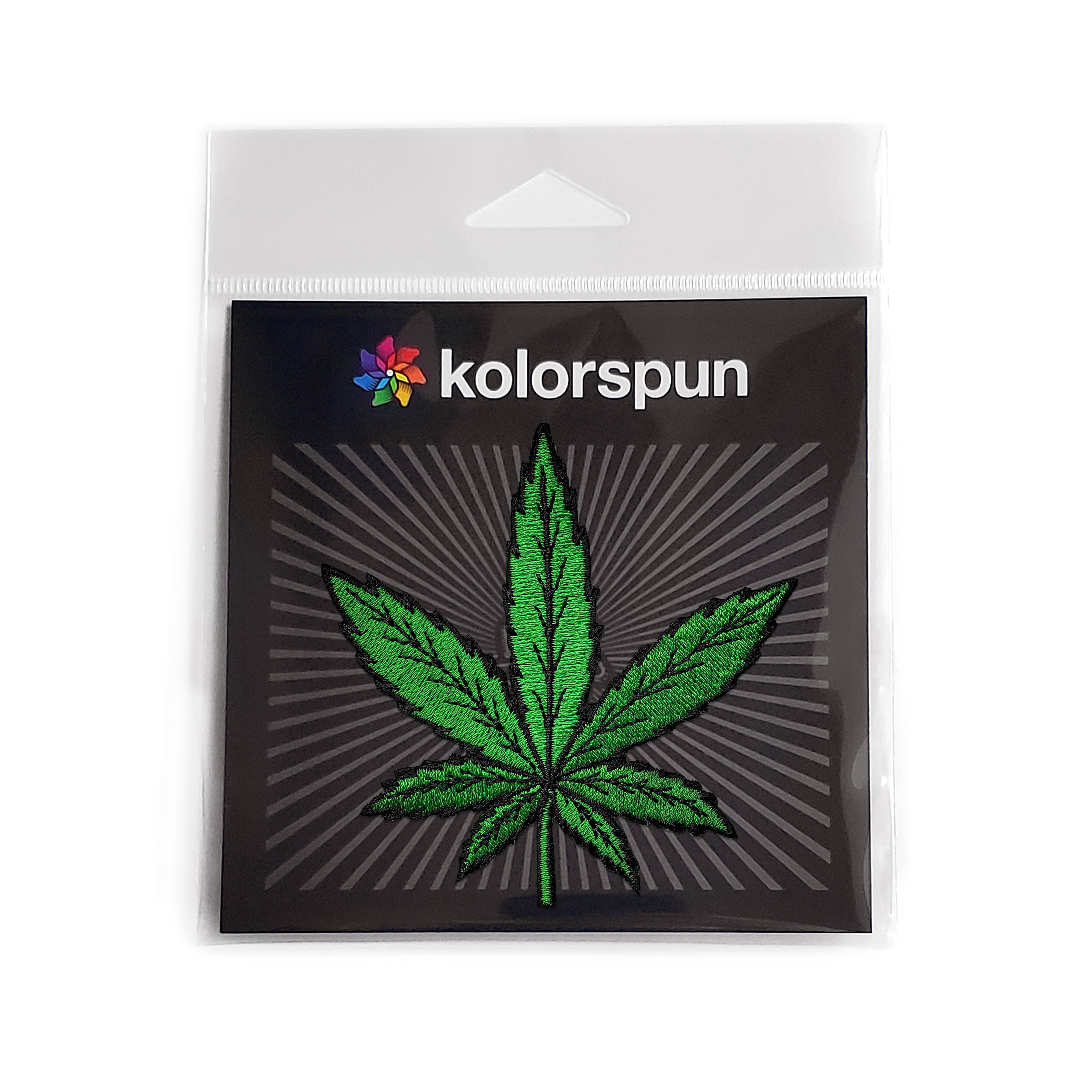 Kolorspun Pins - Vente Écusson - Patch Weed Leaf - Patch thermocollant brodé3