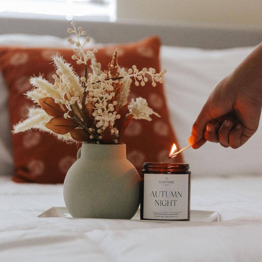 the earthside co - Wholesale Jar/Filled Candle - Autumn Night1