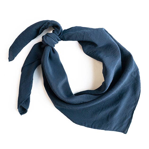 'The Classic' Washable Silk Scarf in Storm for wholesale by Tono + Co