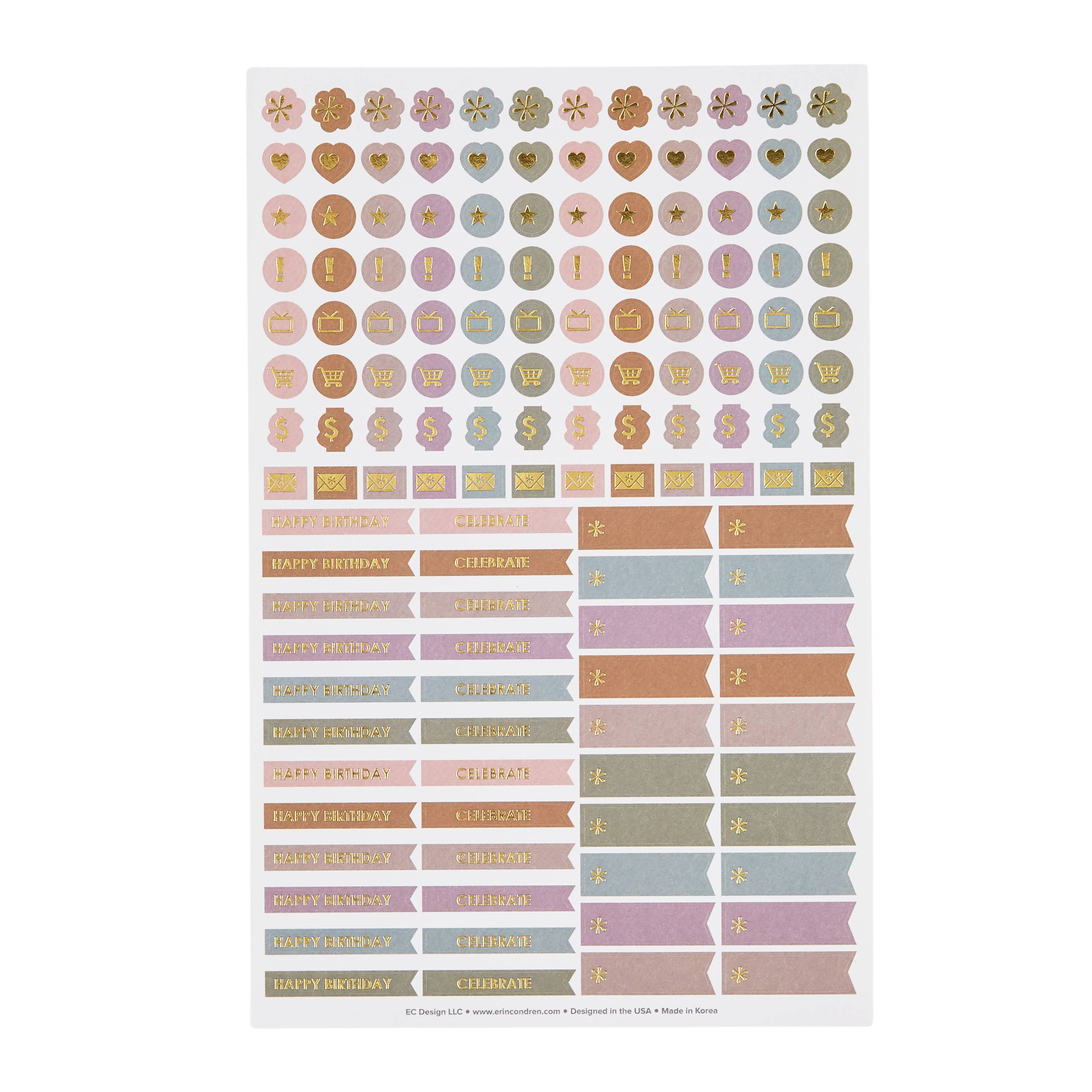 Erin Condren Design - Vente Agendas - Petit agenda mensuel non daté - Bold Blooms5