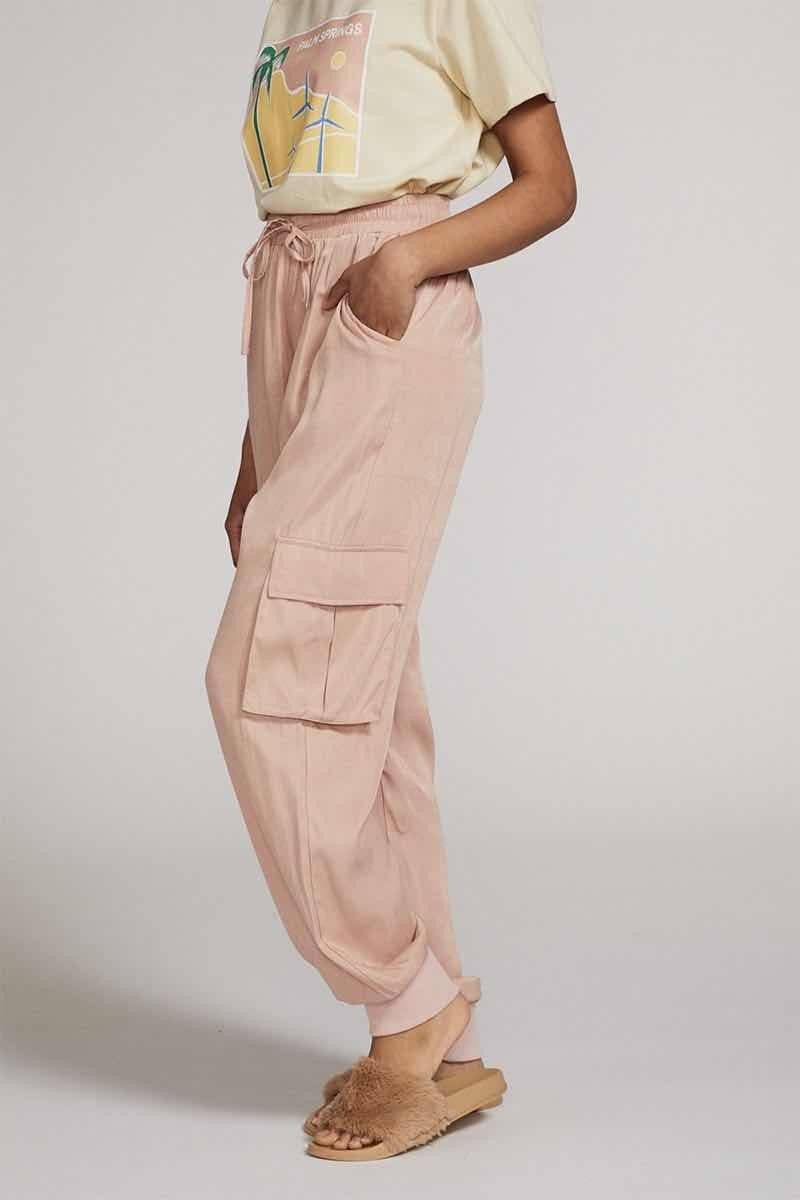Miss Sparkling - Wholesale Pants - Women's - Textured Satin Cargo Pants0