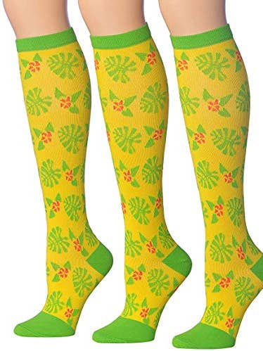 Ronnox kvinnors 3-par färgglada mönstrade graderad kompression strumpor, CP01-E för wholesale av Gold Hose LLC