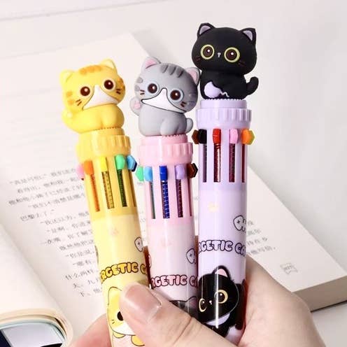 23038 Cats 10-Color Retractable Ball Pen-36 for wholesale by BCmini