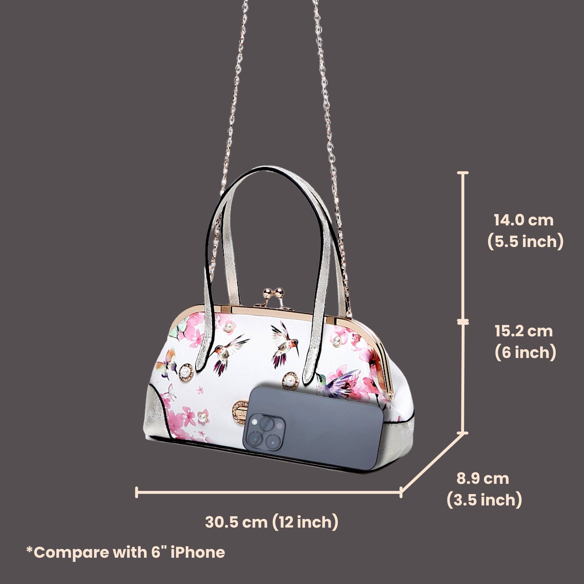 Brangio (Italy) Company Inc. - Wholesale Crossbody Bag - Women's - Brangio Italy Floral & Hummingbird Crossbody Bag8