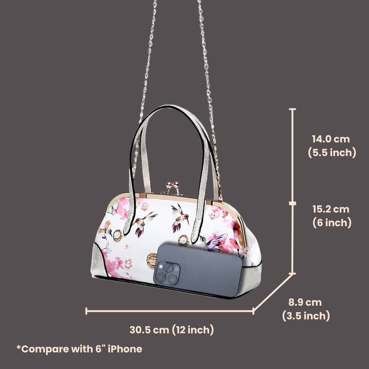 Brangio (Italy) Company Inc. - Wholesale Crossbody Bag - Women's - Brangio Italy Floral & Hummingbird Crossbody Bag8