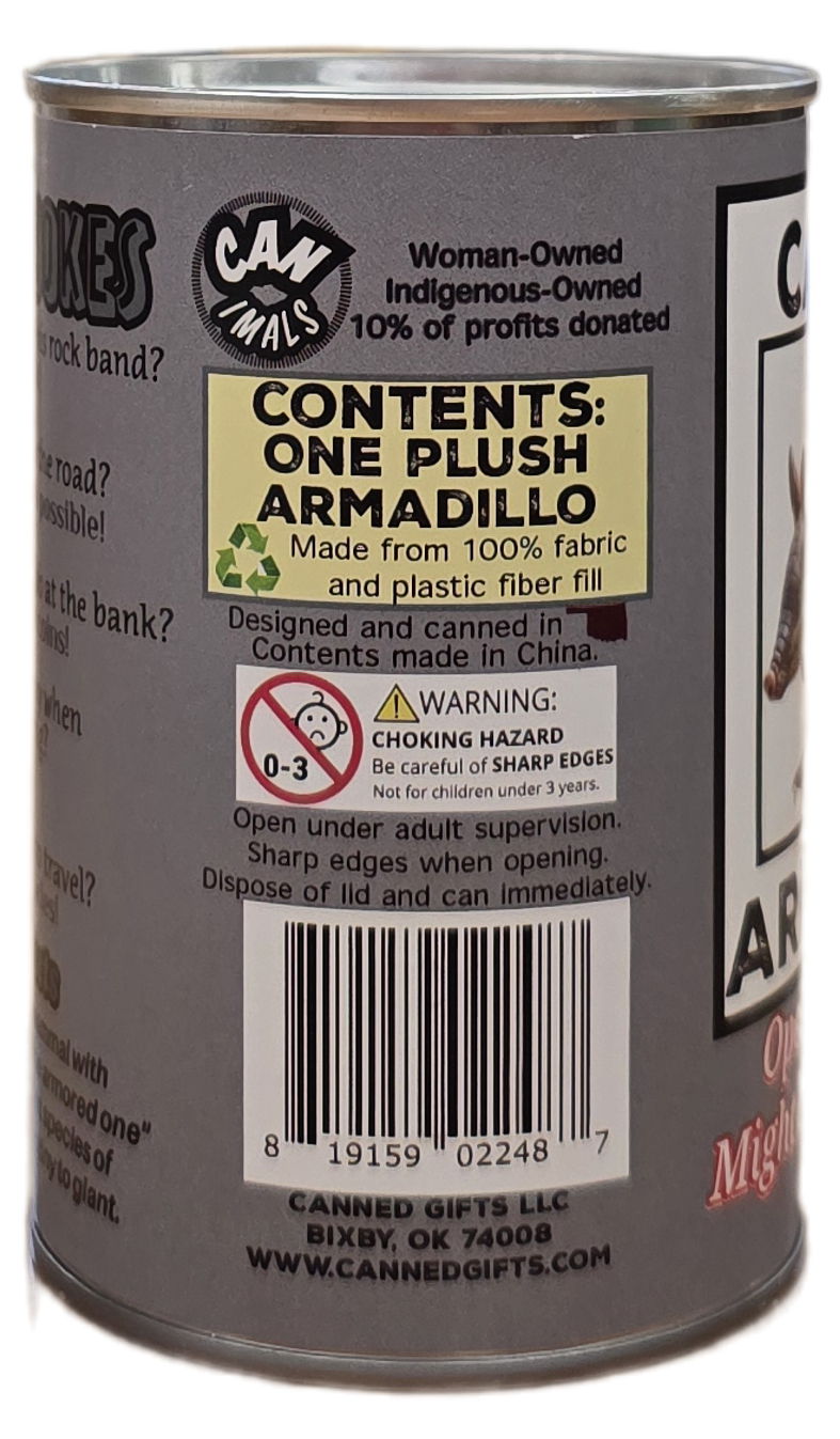 Canned Gifts - Vendita all'ingrosso Peluche - Bambini e neonati - Armadillo in scatola | Peluche di peluche con scherzi divertenti sulla lattina5