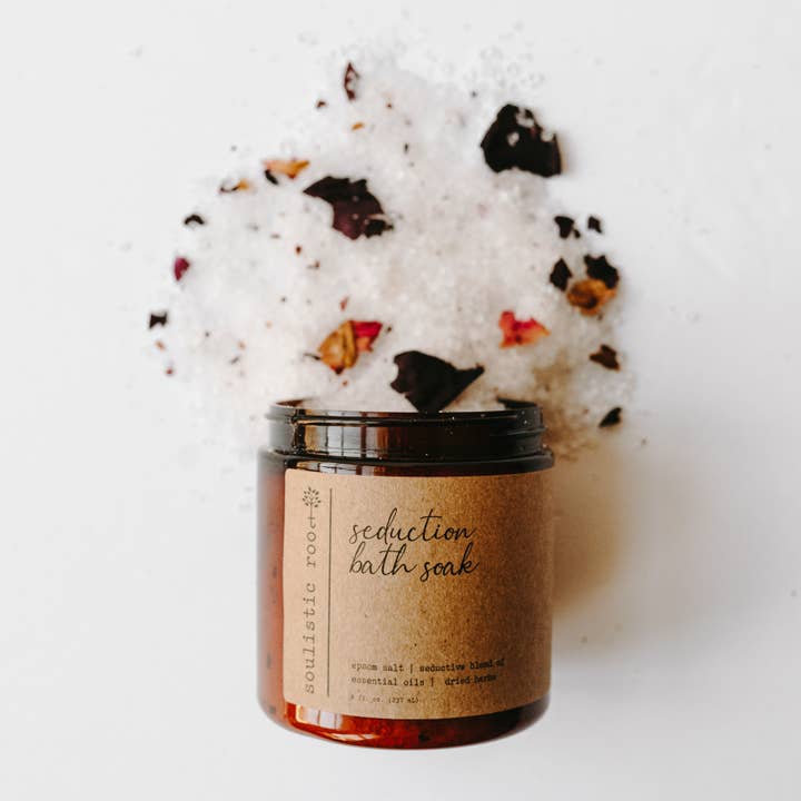 Soulistic Root - Essential Oils & Self Care Gifts - Wholesale Bath Salts - Rose Petal Bath Salt | Made With Herbs & Dried Flowers