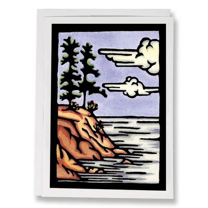 Sarah Angst Art - Wholesale Everyday Greeting Card - Greeting Card Rocky Shore