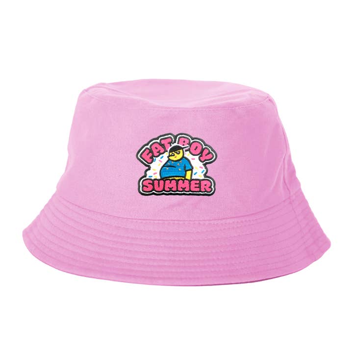 Light Pink Fat Boy Summer Bucket Hat for wholesale by Bucket Hat Forever