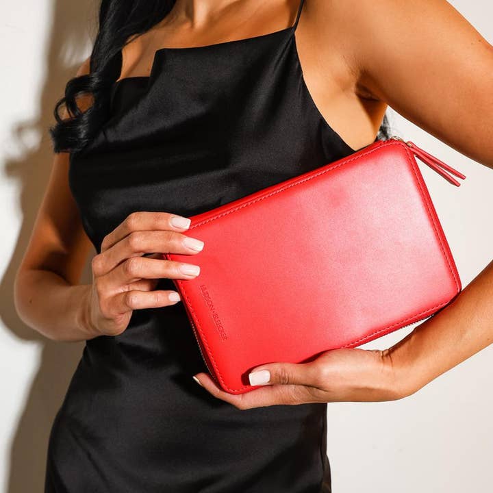 Hudson + Bleecker - Wholesale Jewelry Box/Organizer - Bijoux Jewelry Folio - Red