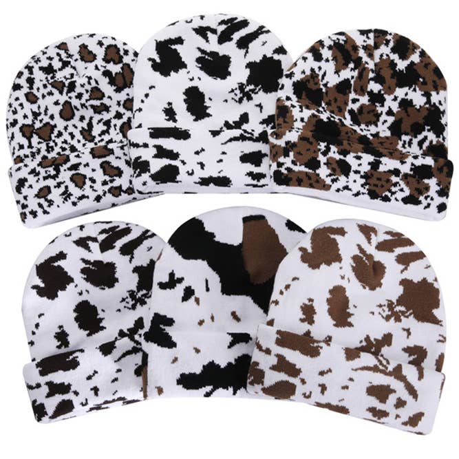 UNISHE - Wholesale Beanie - Women's - Cow Knit Western Beanie Hat MOQ 3pcs ZK369