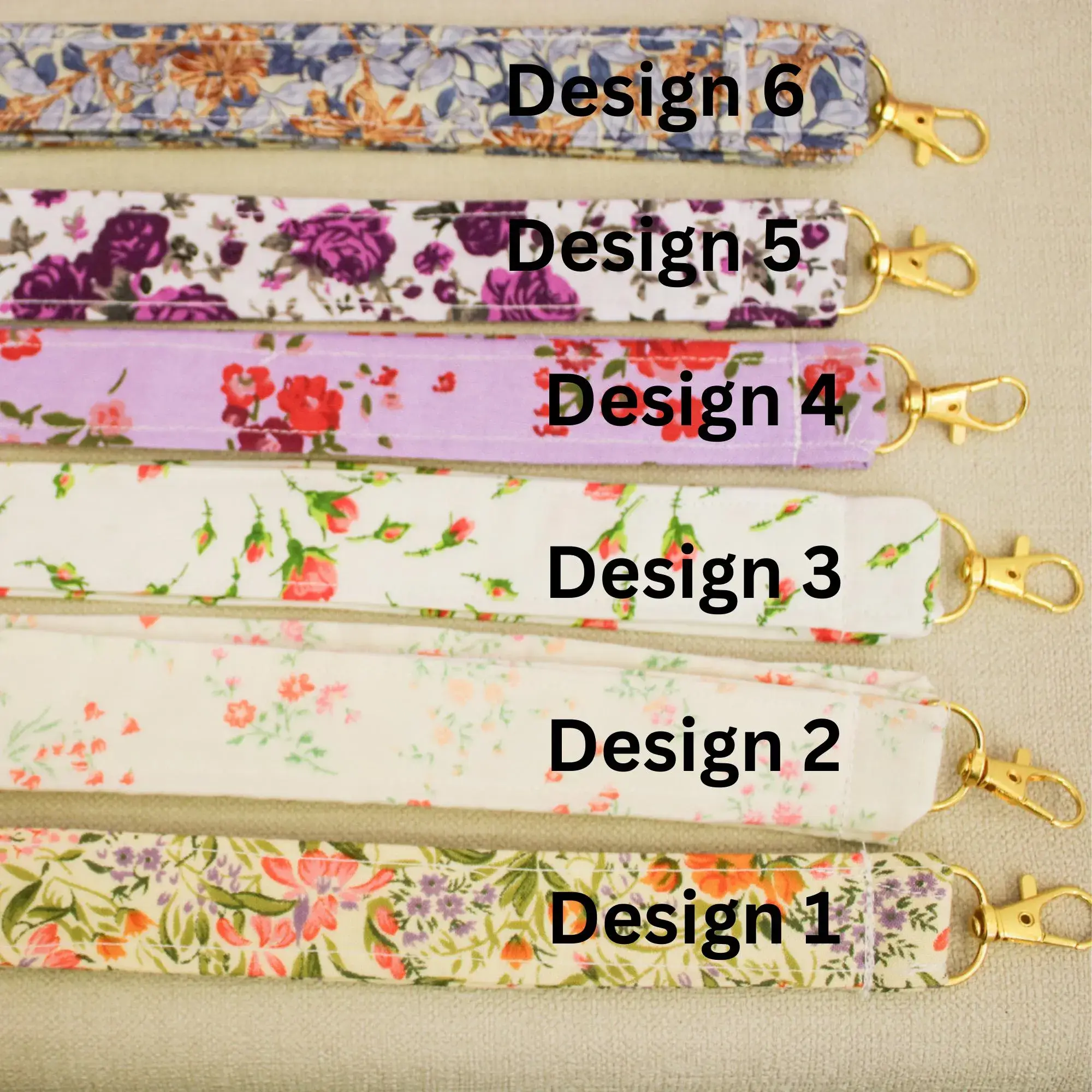 Wildestdreams.flowers – wholesale Lanyard – Women’s – Handmade Fabric Lanyard Wristlet Boho Key Fob Gold Clasp4