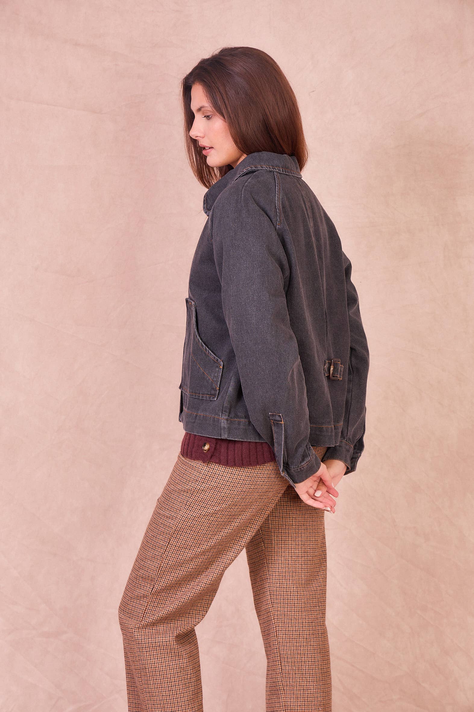 Calie Paris - Wholesale Denim Jacket - Women's - VERSAILLES – 100% Cotton Denim Jacket8