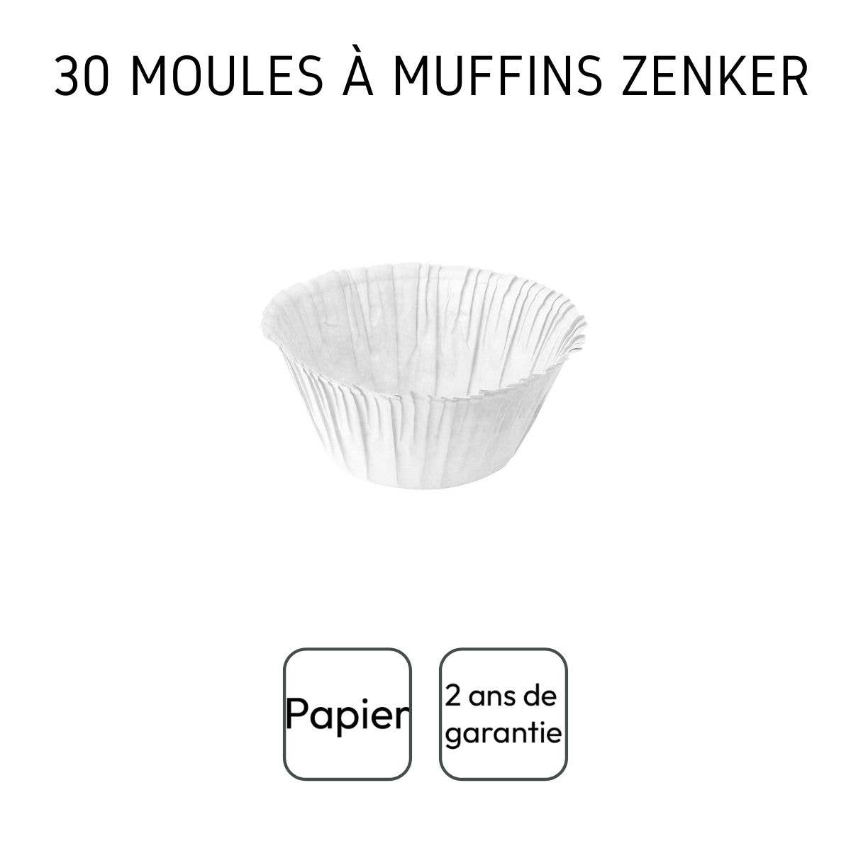 Zenker - Wholesale Cupcake/Muffin Pan - Zenker White Paper Muffin Cups, Pack of 304
