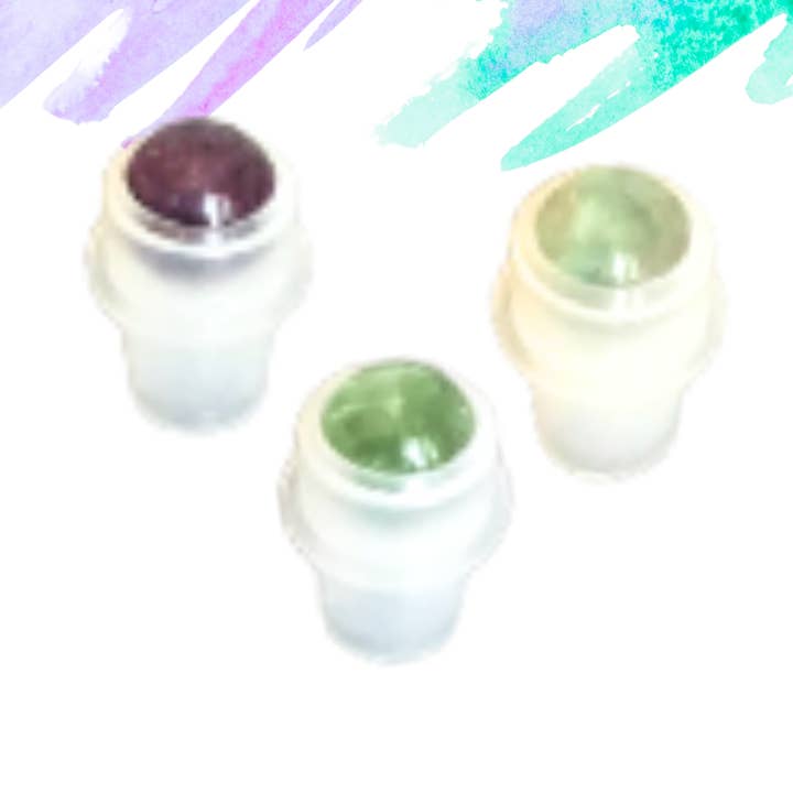 RAINBOW FLUORITE Gemstone Rollerball Inserts for wholesale by Essential Wellness - Body, Mind, Spirit