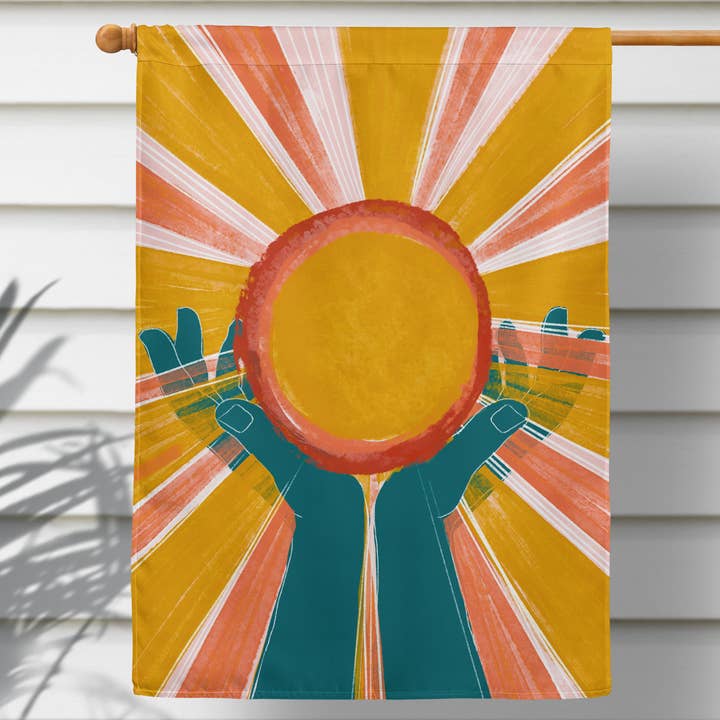 Declaration HOME - Wholesale Flag - World in My Hands Garden and House Flag - Double Sided1